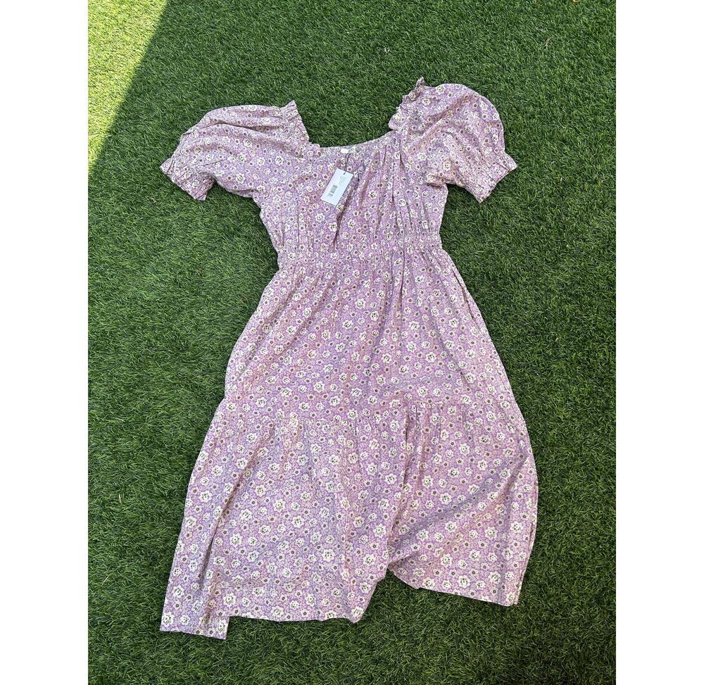 NWT Sea New York floral puff sleeve maxi dress size L